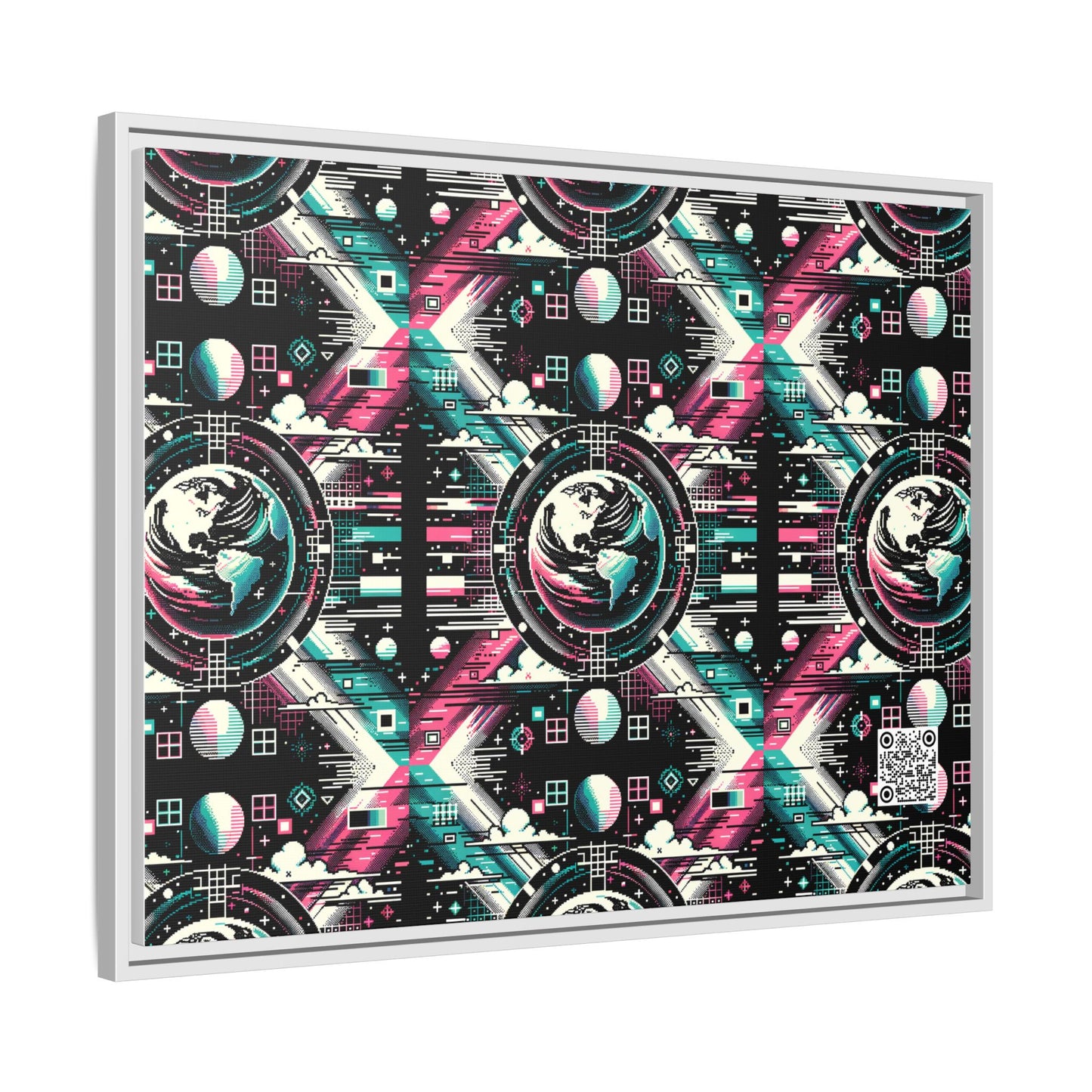 Digital Artistry Digital-native Streetwear Matte Canvas, Framed (multi-color) - 8404 Design-62 A