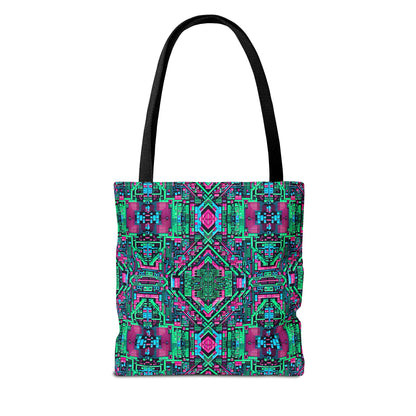 Digital Glitch Vibes Tech-Inspired Streetwear Tote Bag - 8404 Design-71