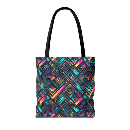 Tech-Inspired Graphics Cyberpunk Cool Tote Bag - 8404 Design-67