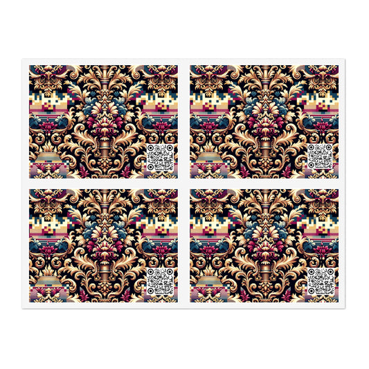 Digital Renaissance Modern Baroque Fusion Sticker Sheets - 8404 Design-53