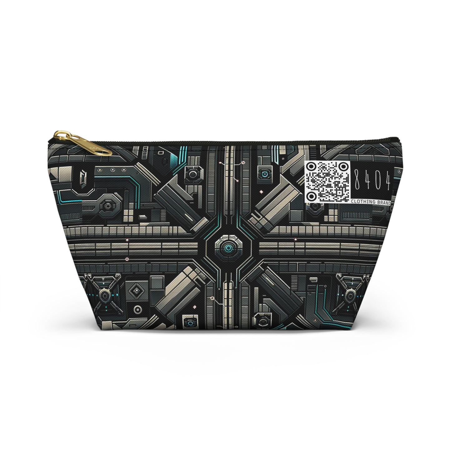 Tech Noir Futuristic Tech Aesthetic with a Dark Twist Accessory Pouch W T-bottom - 8404 Design-59