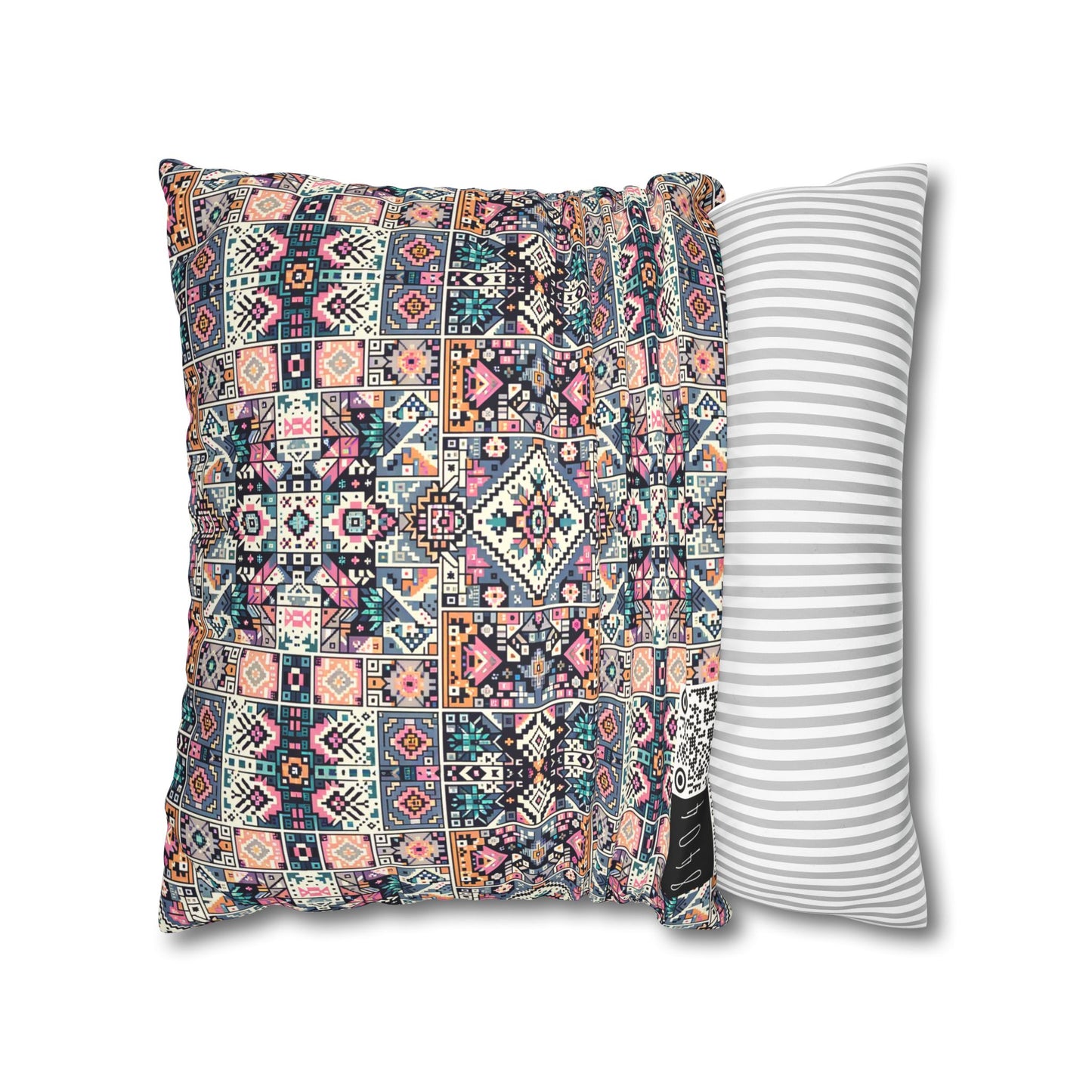 Faux Suede Square Pillowcase - 8404 Design-02