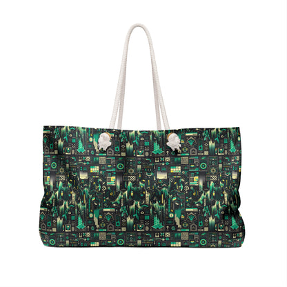 Digital Dystopia Tech Noir Weekender Bag - 8404 Design-63