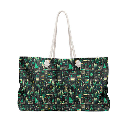 Digital Dystopia Tech Noir Weekender Bag - 8404 Design-63