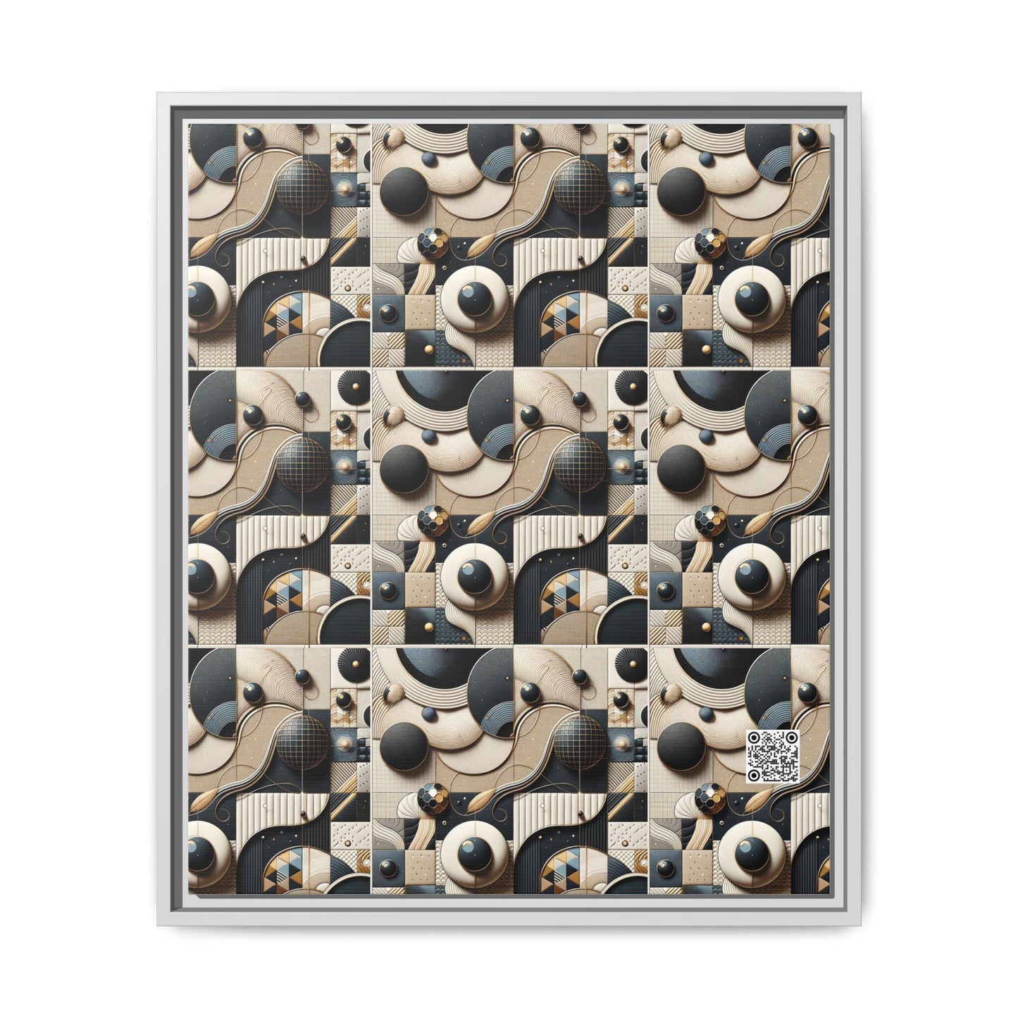 Tech-forward Luxe Streetwear Tech Luxe Fusion Matte Canvas, Framed (multi-color) - 8404 Design-71 B