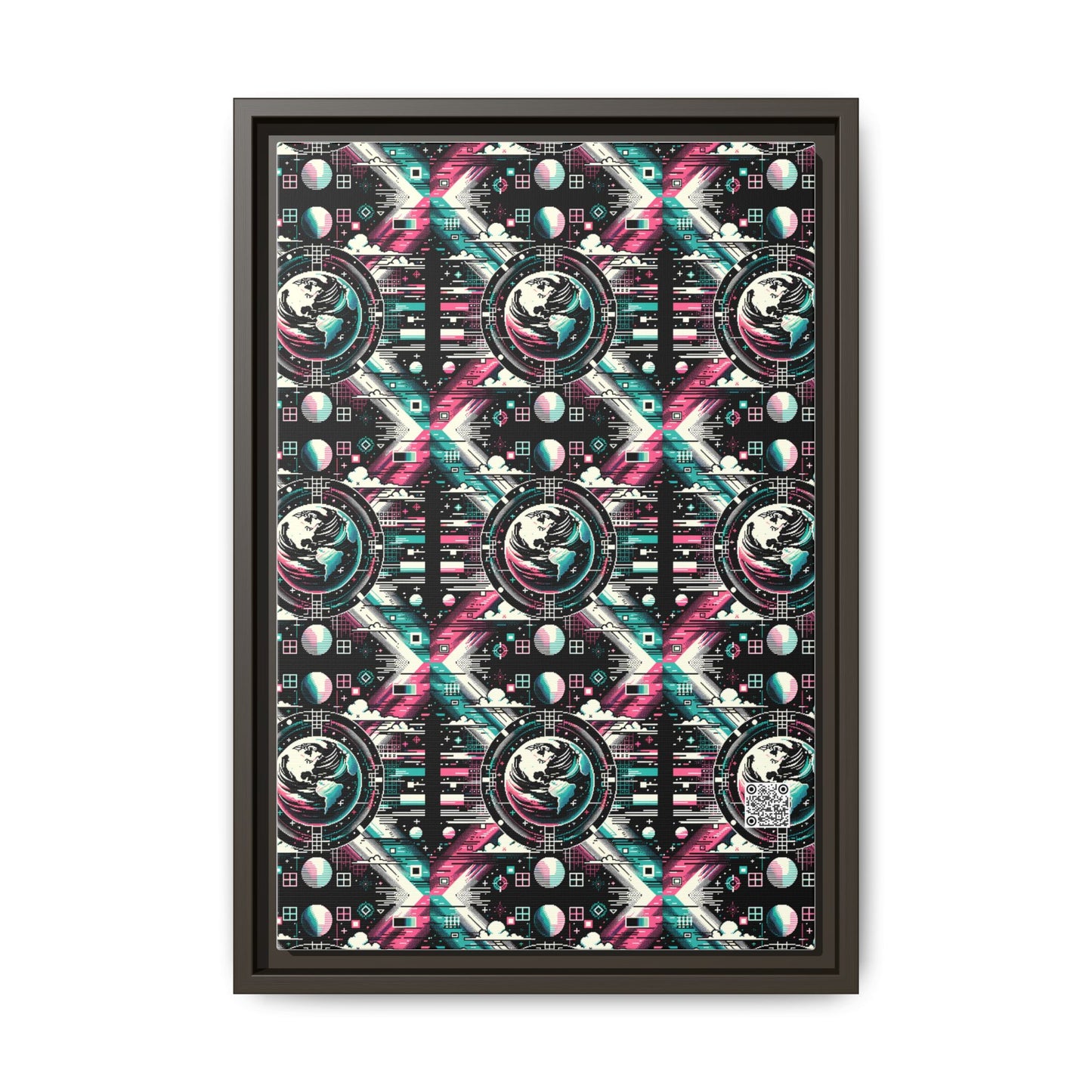 Digital Artistry Digital-native Streetwear Matte Canvas, Framed (multi-color) - 8404 Design-62 B