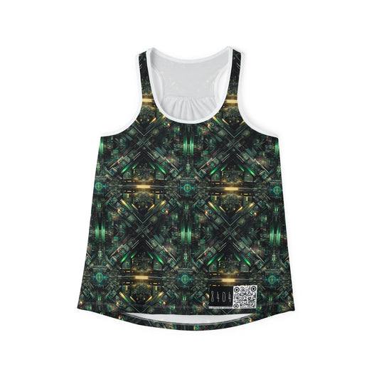 Tech Noir Graphics Tech-Inspired Streetwear Women's Tank Top - 8404 Design-56