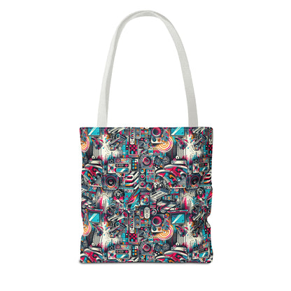 Urban Graffiti Fusion Eclectic Street Art Meets Modern Tech Culture Tote Bag - 8404 Design-50