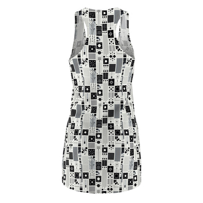 Digital Minimalism Minimalist Tech Women's Cut & Sew Racerback Dress - 8404 Design-54