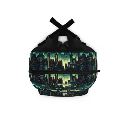 Tech Noir Aesthetics Tech-Forward Urban Dystopia Backpack - 8404 Design-72