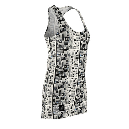 Digital Minimalism Minimalist Tech Women's Cut & Sew Racerback Dress - 8404 Design-66