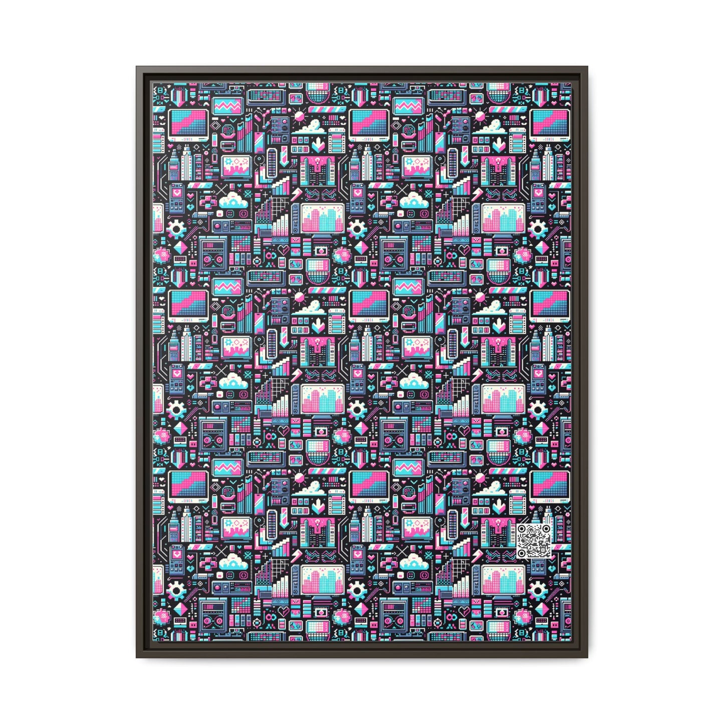 Digital Rebellion Youthful Streetwear with a Rebellious Digital Twist Matte Canvas, Framed (multi-color) - 8404 Design-71 A