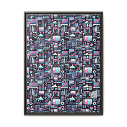 Digital Rebellion Youthful Streetwear with a Rebellious Digital Twist Matte Canvas, Framed (multi-color) - 8404 Design-71 A