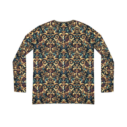 Digital Renaissance Modern Baroque Fusion Women's Long Sleeve V-Neck Shirt - 8404 Design-57