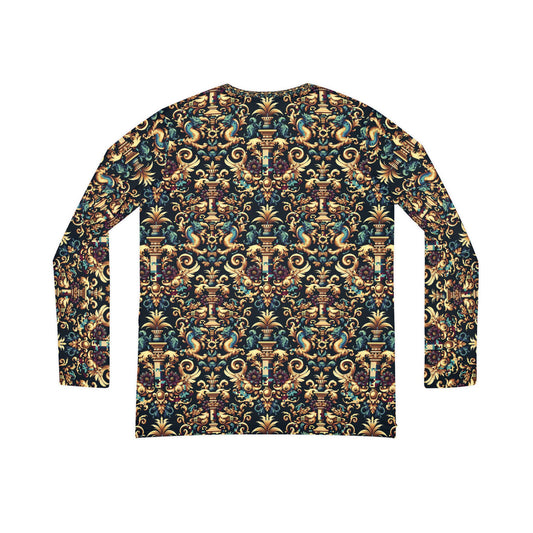 Digital Renaissance Modern Baroque Fusion Women's Long Sleeve V-Neck Shirt - 8404 Design-57