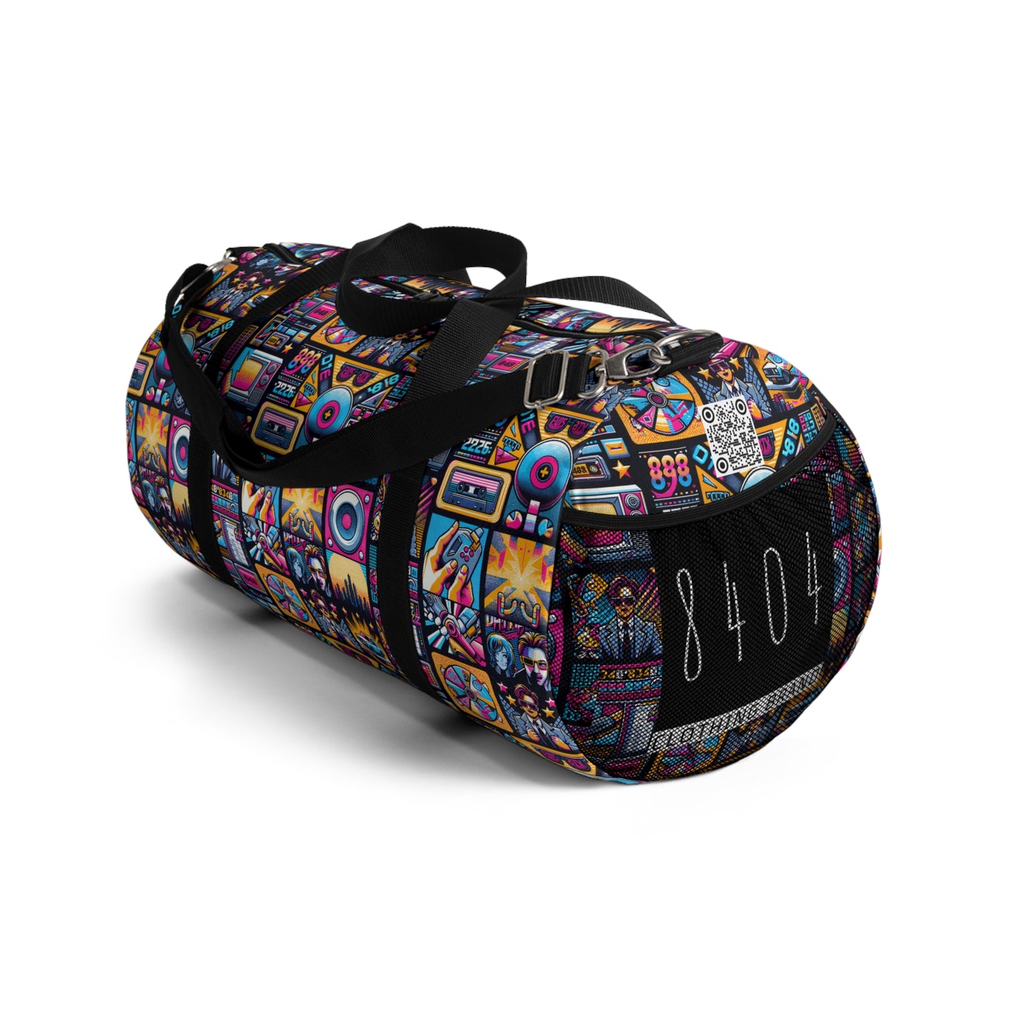 Digital Pop Culture Mashup Maximalist Pop Duffel Bag - 8404 Design-52