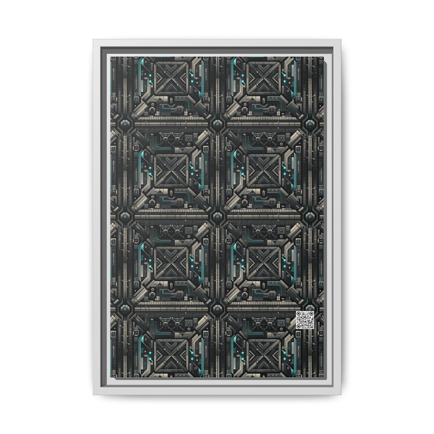Tech Noir Futuristic Tech Aesthetic with a Dark Twist Matte Canvas, Framed (multi-color) - 8404 Design-59 B