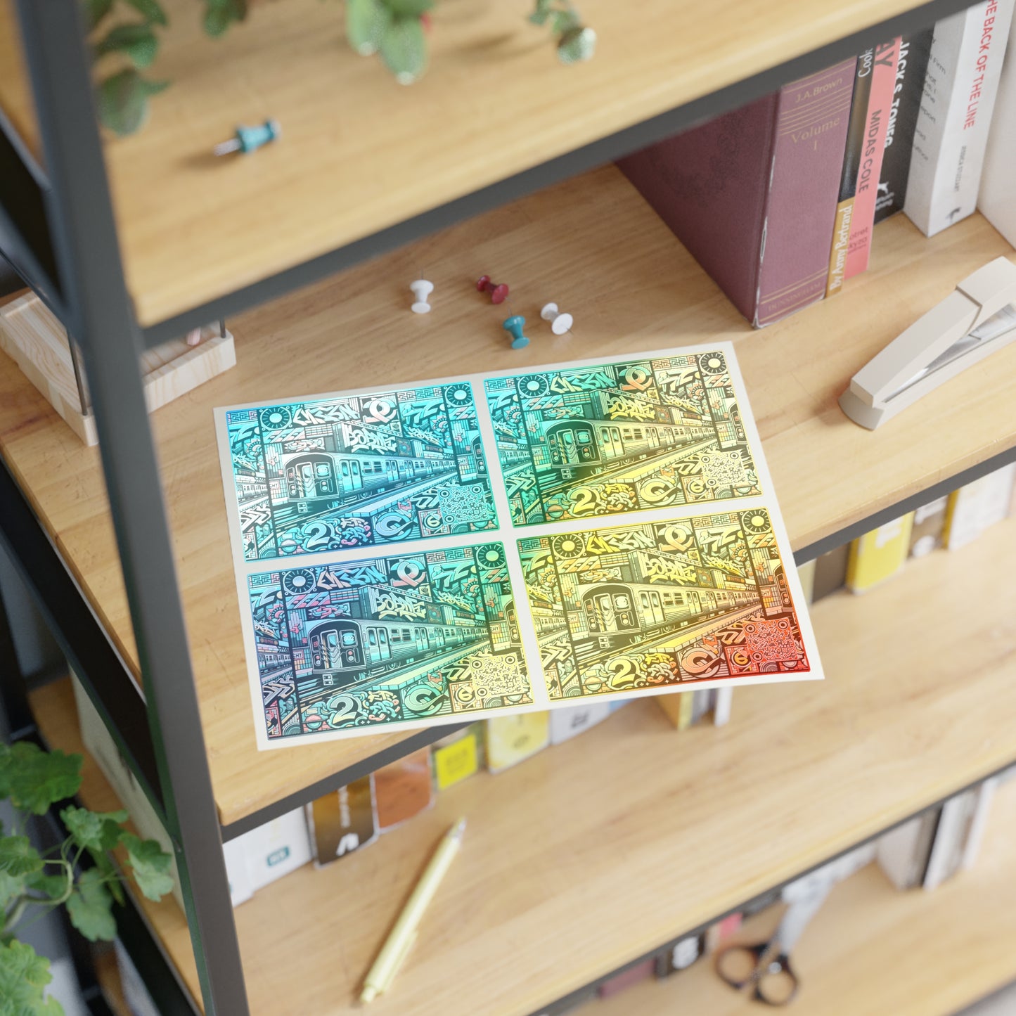 Retro Graffiti Revival Retro Urban Street Art Sticker Sheets - 8404 Design-47