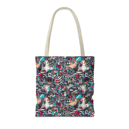 Urban Graffiti Fusion Eclectic Street Art Meets Modern Tech Culture Tote Bag - 8404 Design-50