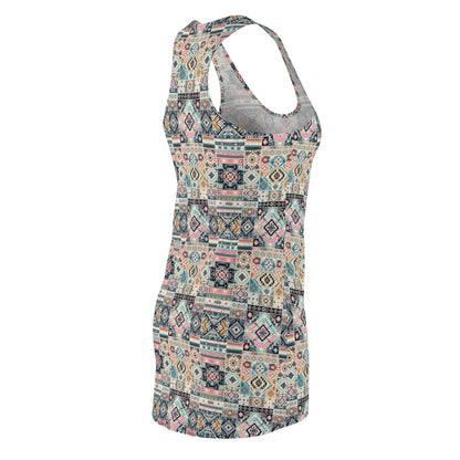 Digital Artisanal Fusion Digital Artisanal Women's Cut & Sew Racerback Dress - 8404 Design-55