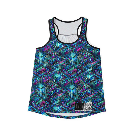 Digital Dreamland Futuristic Tech Aesthetic Women's Tank Top - 8404 Design-42