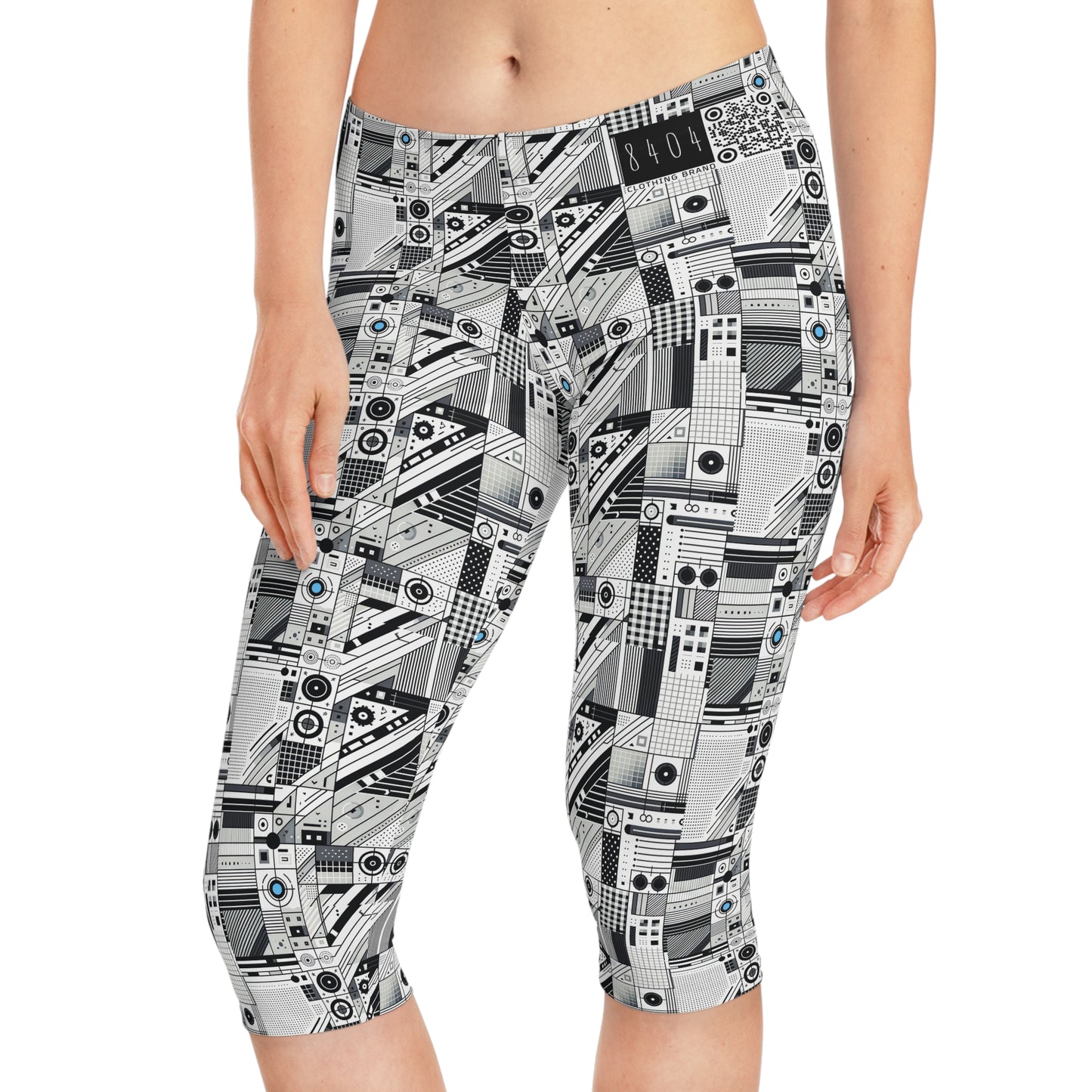 Digital Minimalism Minimalist Tech Women's Capri Leggings - 8404 Design-52