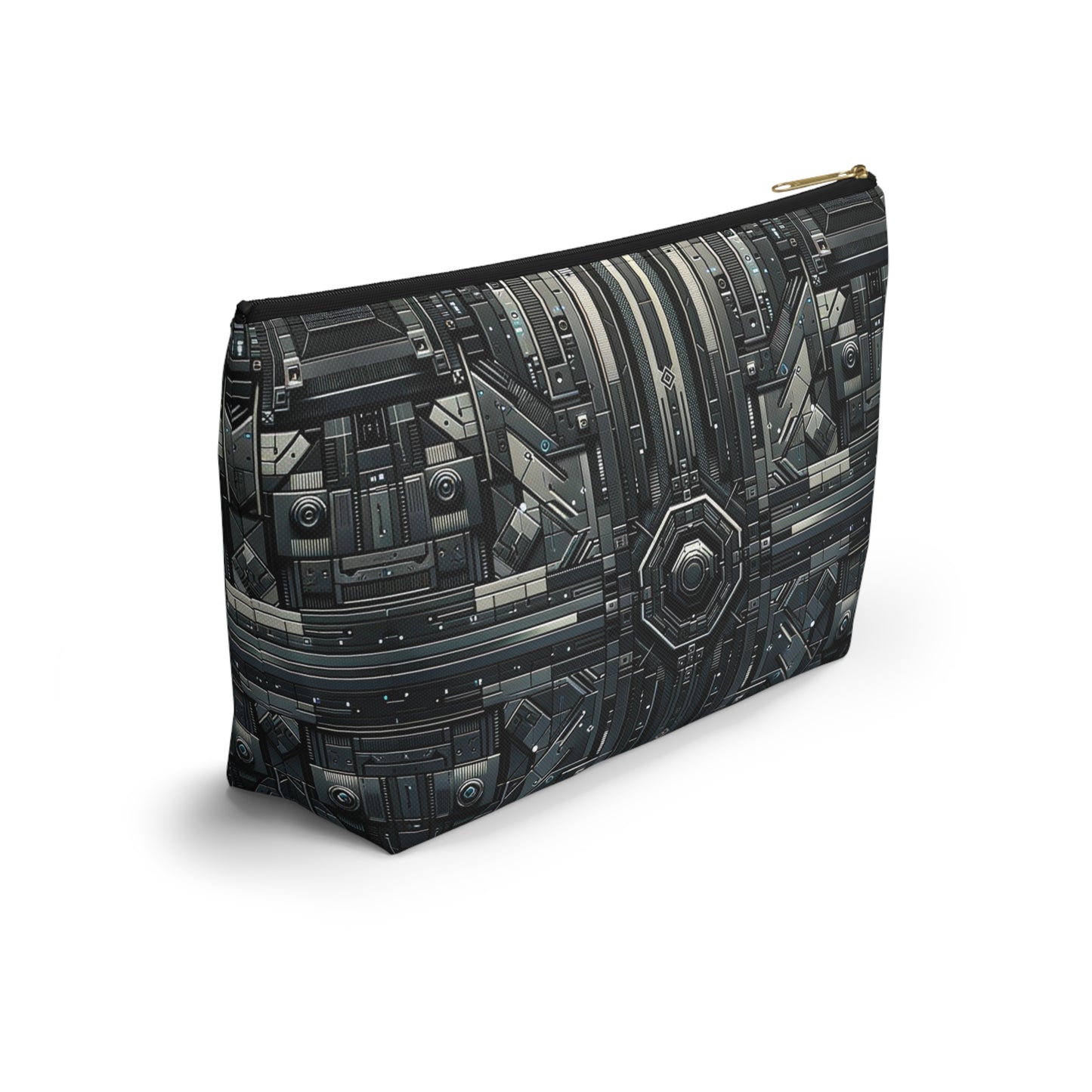 Tech Noir Futuristic Tech Aesthetic with a Dark Twist Accessory Pouch W T-bottom - 8404 Design-68