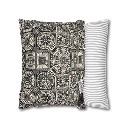 Cyber Garden Party Tech Garden Extravaganza Faux Suede Square Pillowcase - 8404 Design-45