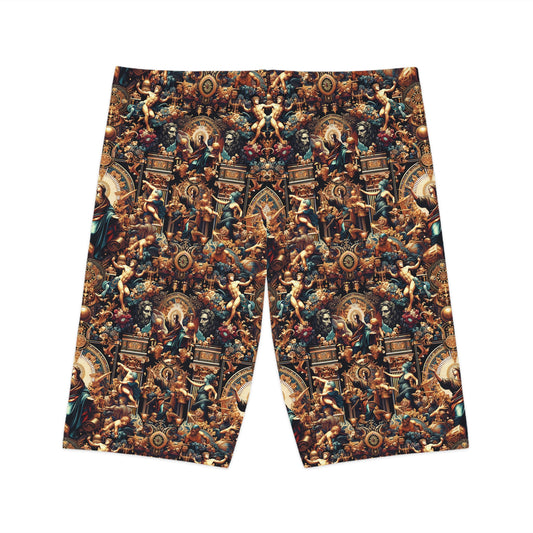 Digital Renaissance Luxurious Streetwear Inspired By Classical Art With a Modern Twist Women's Bike Shorts - 8404 Design-64