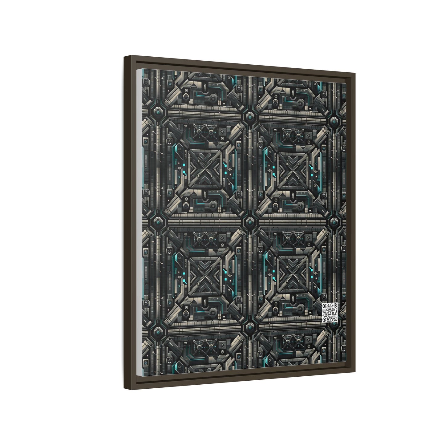 Tech Noir Futuristic Tech Aesthetic with a Dark Twist Matte Canvas, Framed (multi-color) - 8404 Design-59 B