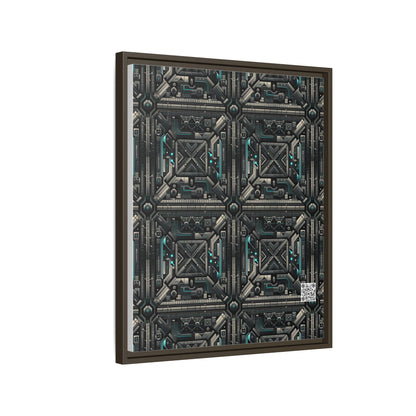 Tech Noir Futuristic Tech Aesthetic with a Dark Twist Matte Canvas, Framed (multi-color) - 8404 Design-59 B