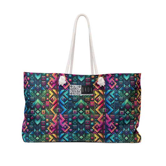 Tech-Inspired Graphics Cyberpunk Cool Weekender Bag - 8404 Design-58