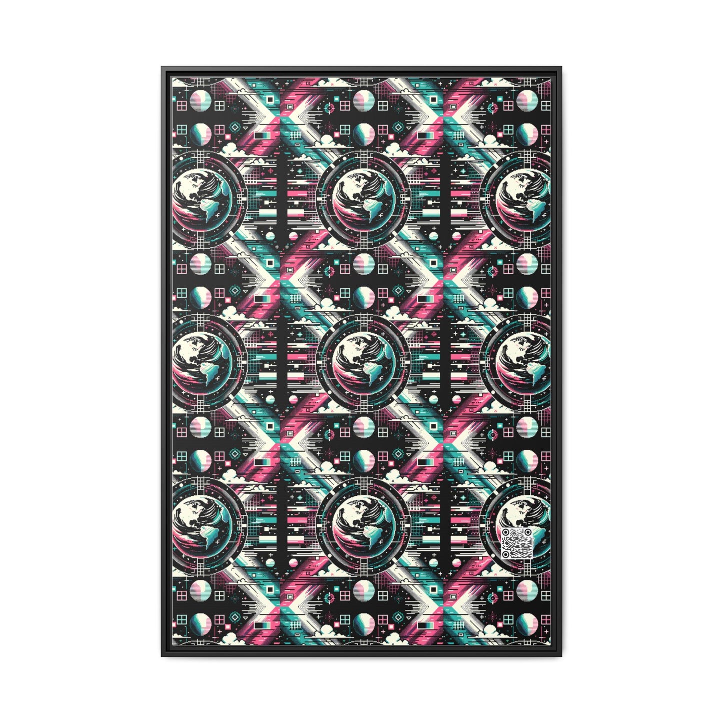 Digital Artistry Digital-native Streetwear Matte Canvas, Framed (multi-color) - 8404 Design-62 A