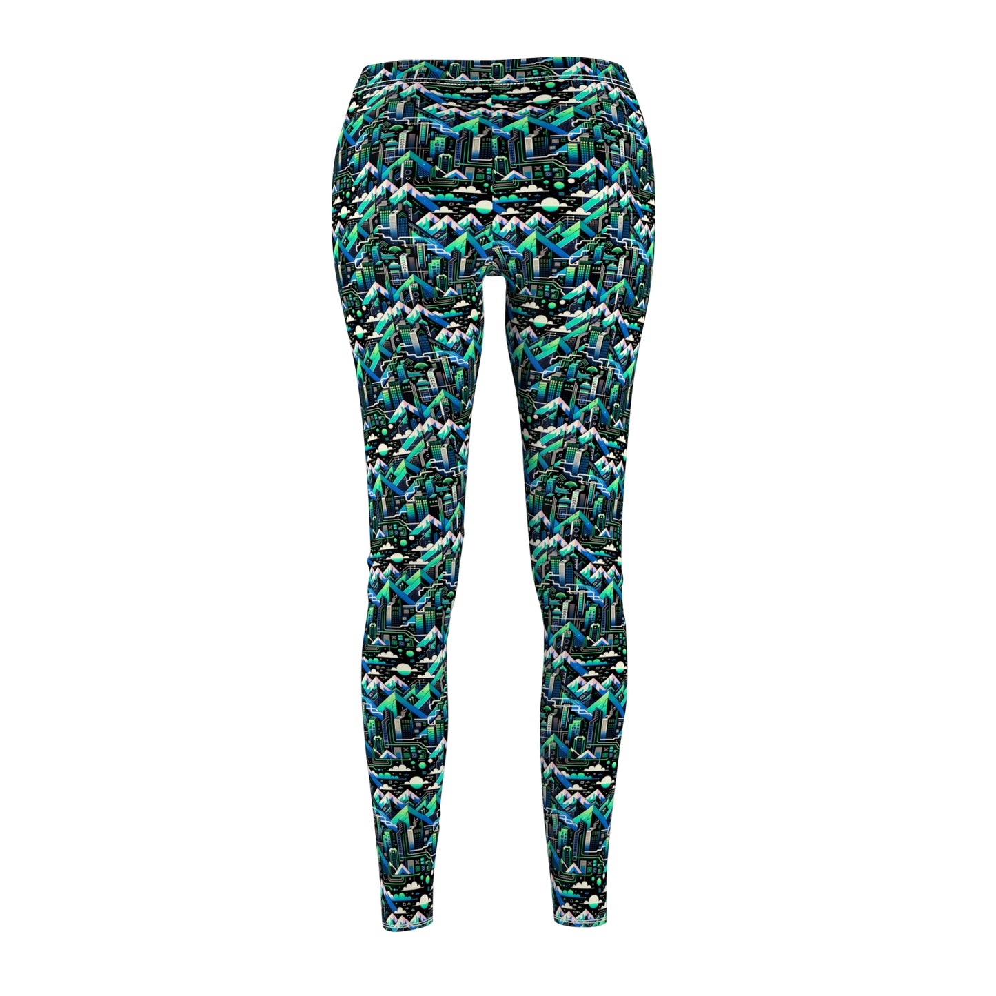 Digital Adventure Graphics Digital Explorer Women's Cut & Sew Casual Leggings - 8404 Design-55