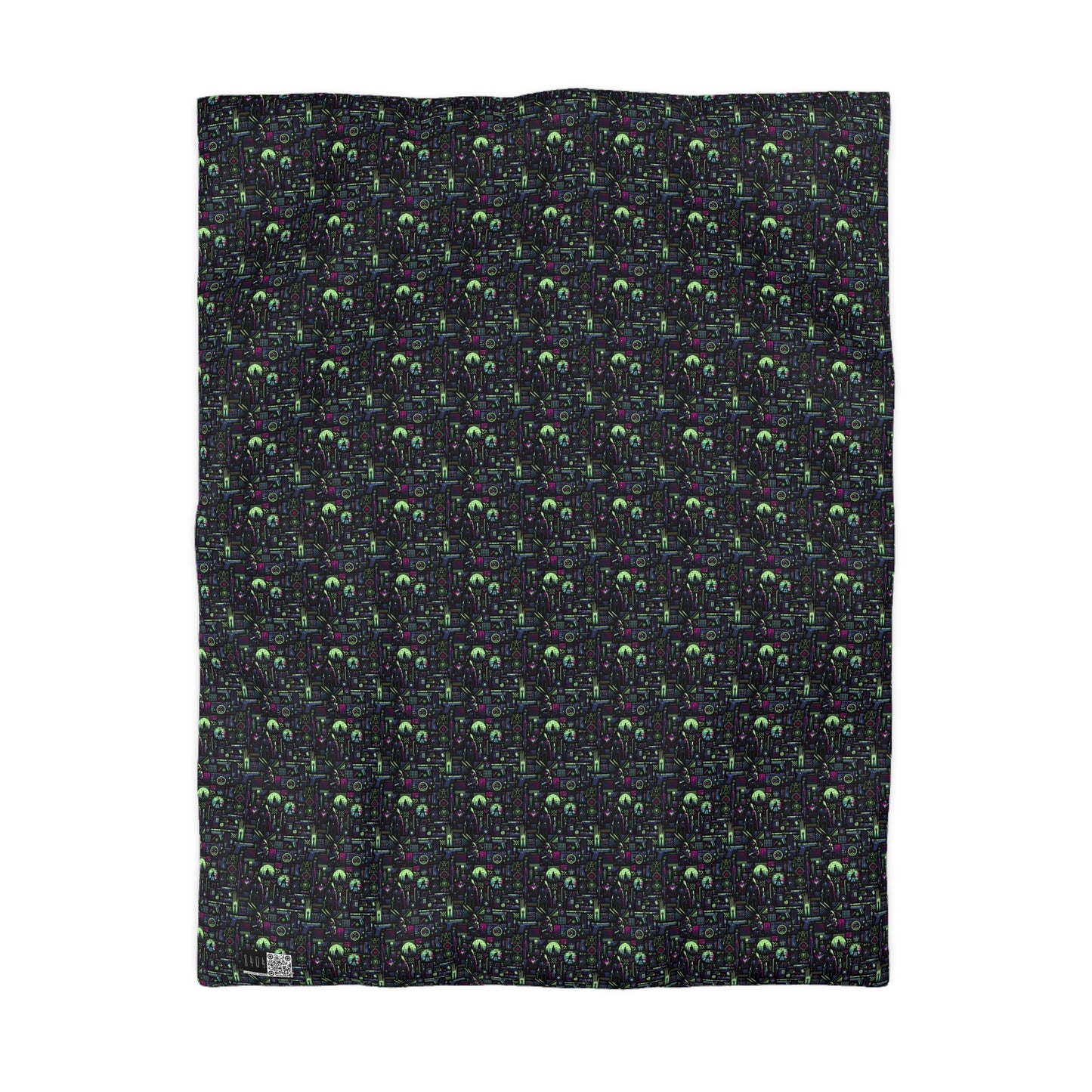 Tech Noir Futuristic Cyberpunk Microfiber Duvet Cover - 8404 Design-63