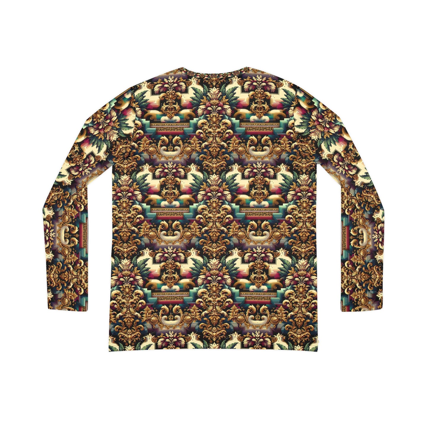 Digital Renaissance Modern Baroque Fusion Women's Long Sleeve V-Neck Shirt - 8404 Design-60