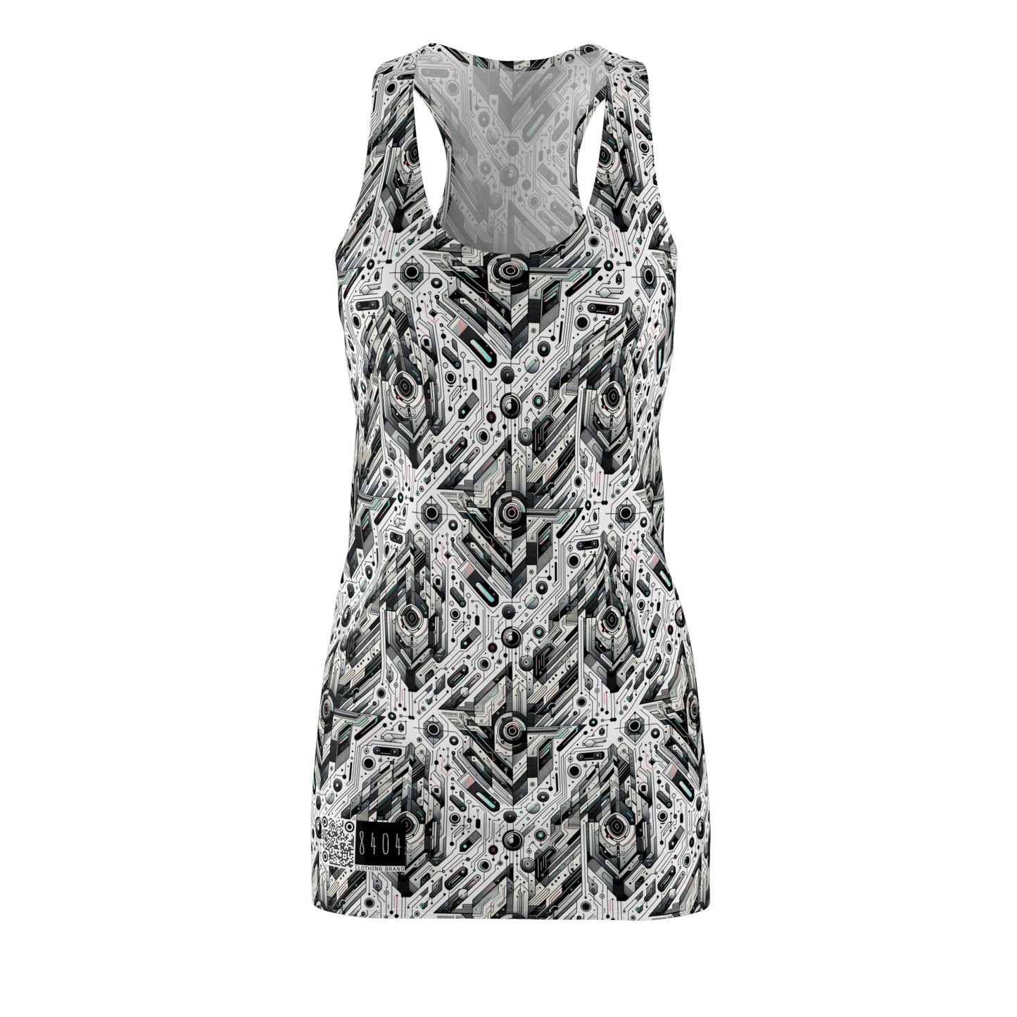Tech-Infused Streetwear Tech-Forward Minimalism Women's Cut & Sew Racerback Dress - 8404 Design-51
