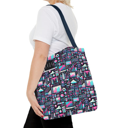 Digital Rebellion Youthful Streetwear with a Rebellious Digital Twist Tote Bag - 8404 Design-71