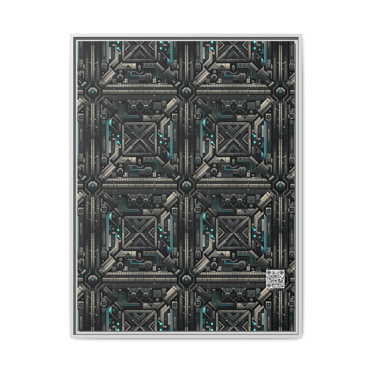 Tech Noir Futuristic Tech Aesthetic with a Dark Twist Matte Canvas, Framed (multi-color) - 8404 Design-59 A
