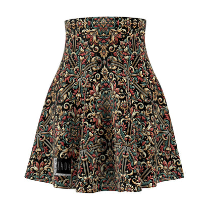 Streetwear Renaissance Artistic Clash of Old and New Women's Skater Skirt - 8404 Design-46