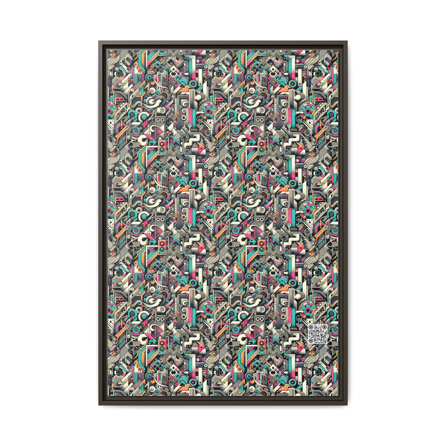 Digital Street Art Urban Street Style Matte Canvas, Framed (multi-color) - 8404 Design-74 A