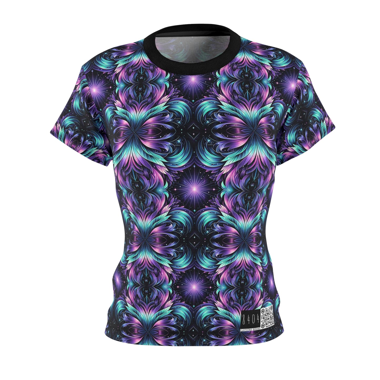 Iridescent Dream Futuristic Tech Women's Cut & Sew Tee - 8404 Design-60