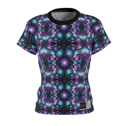 Iridescent Dream Futuristic Tech Women's Cut & Sew Tee - 8404 Design-60