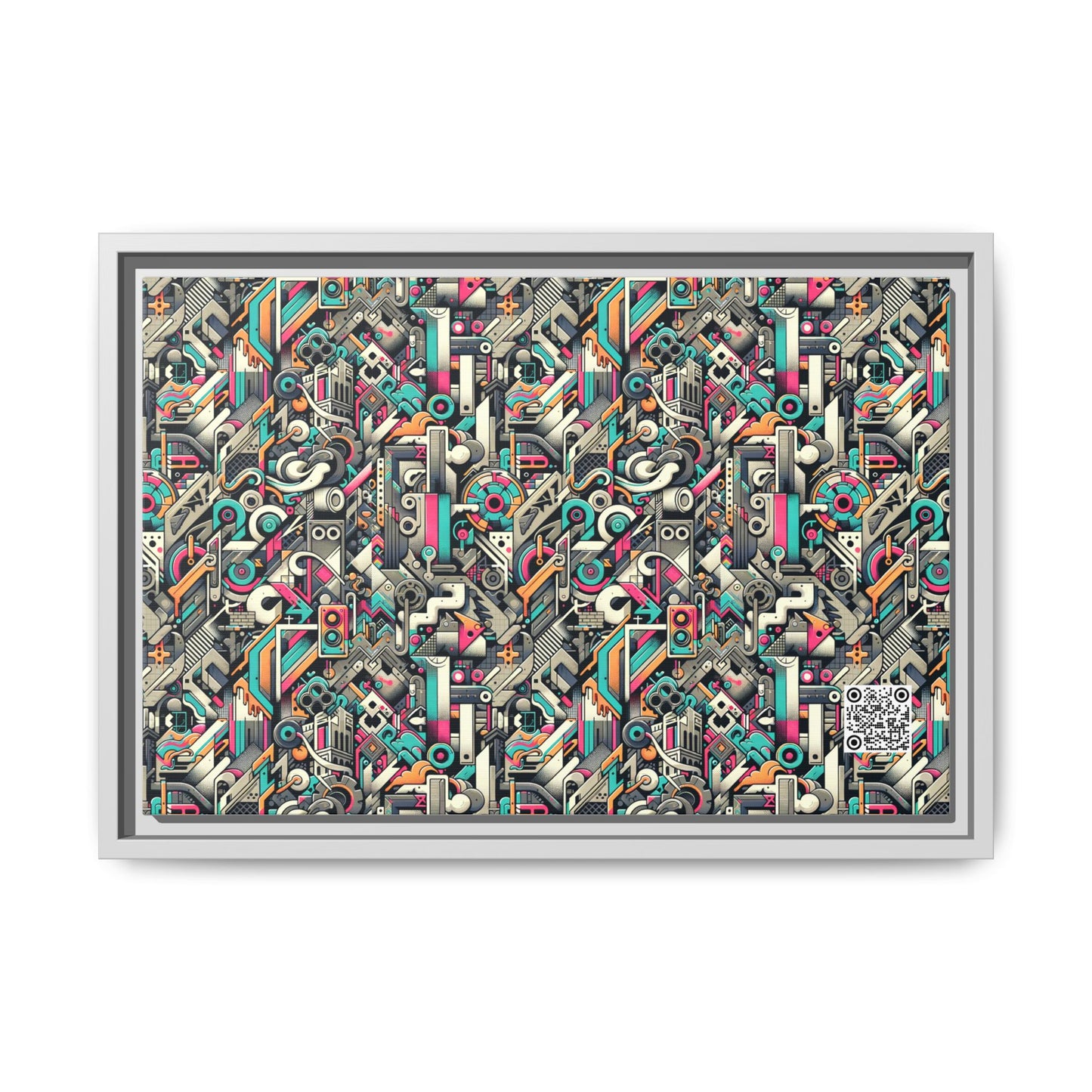 Digital Street Art Urban Street Style Matte Canvas, Framed (multi-color) - 8404 Design-74 B