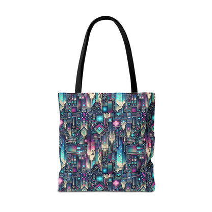 Digital Renaissance Tech-Forward Maximalism Tote Bag - 8404 Design-56