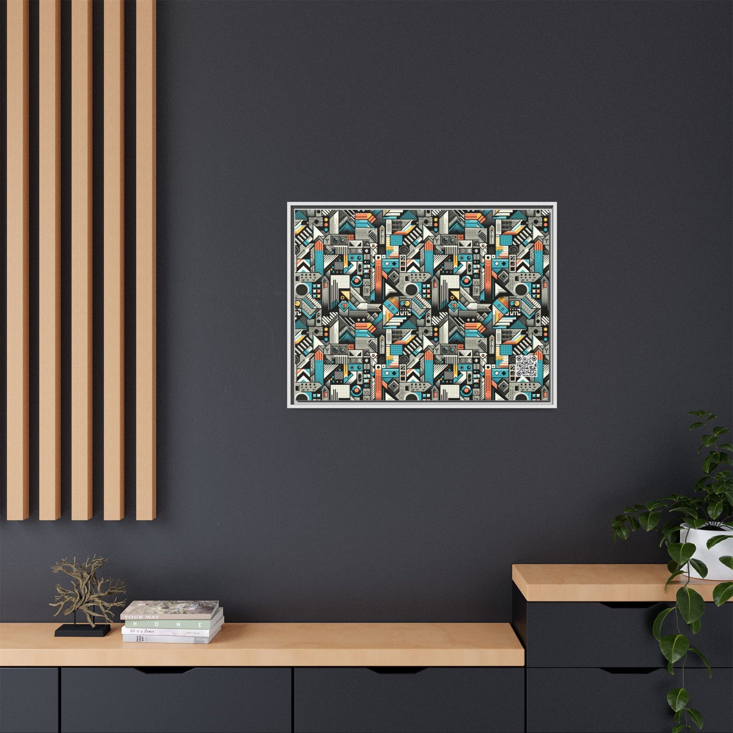 Digital Street Art Urban Street Style Matte Canvas, Framed (multi-color) - 8404 Design-81 A