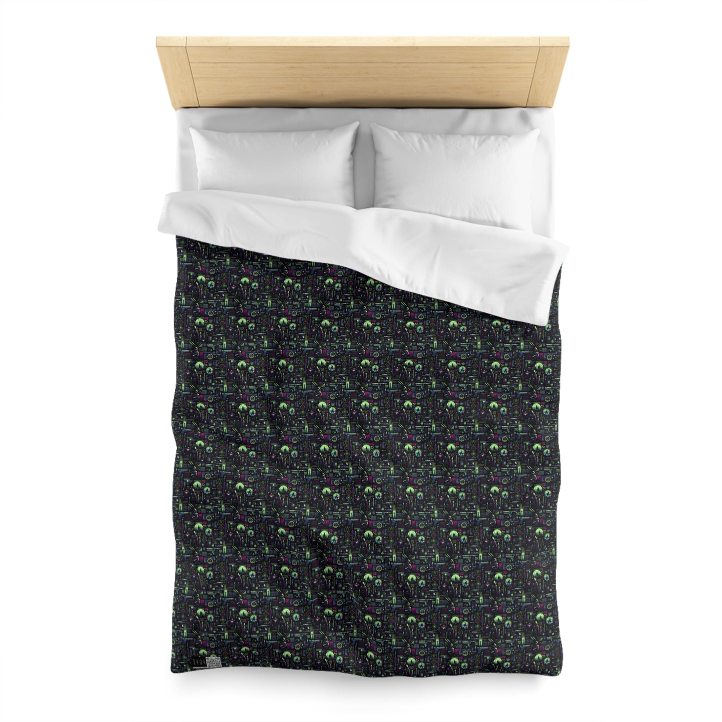 Tech Noir Futuristic Cyberpunk Microfiber Duvet Cover - 8404 Design-63