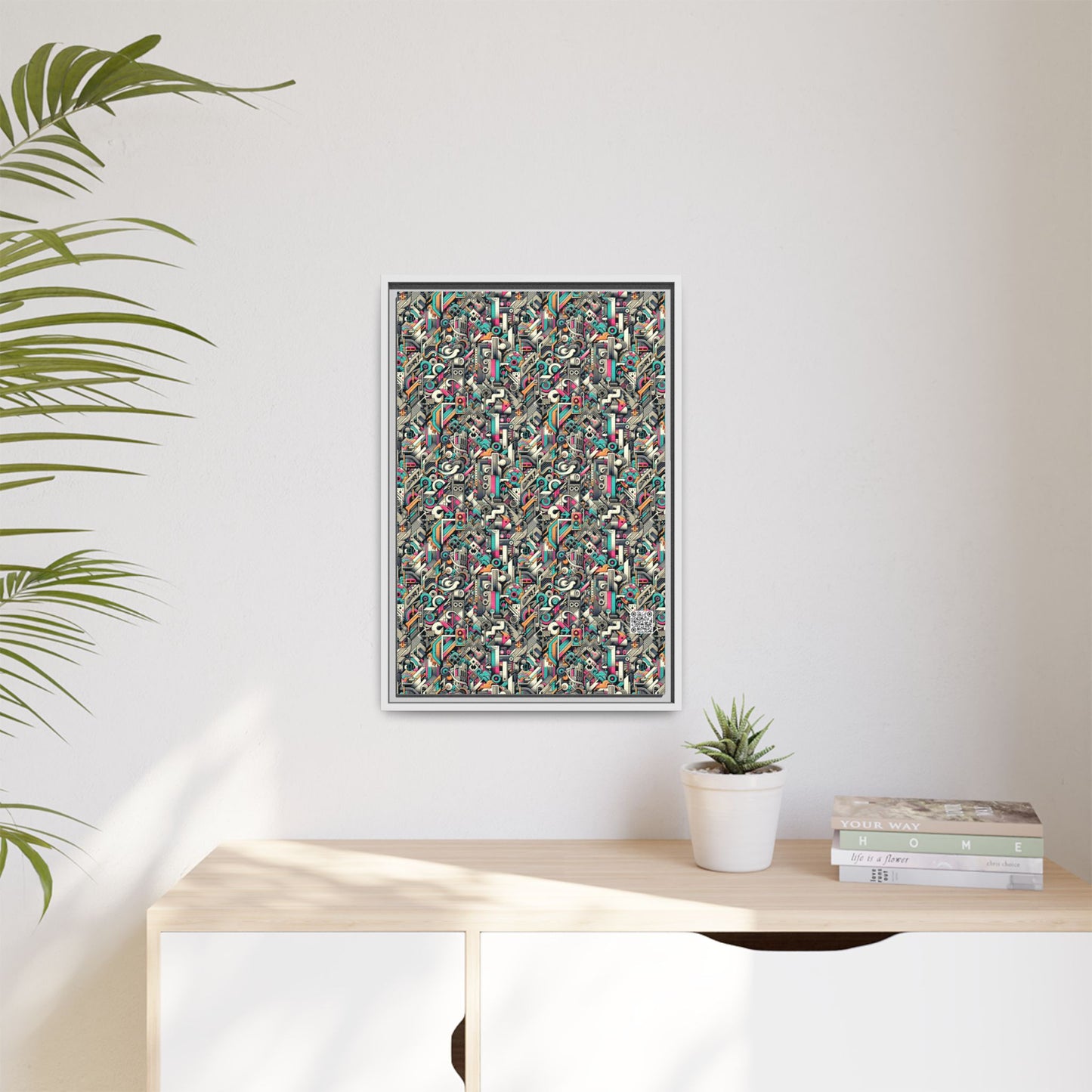 Digital Street Art Urban Street Style Matte Canvas, Framed (multi-color) - 8404 Design-74 B