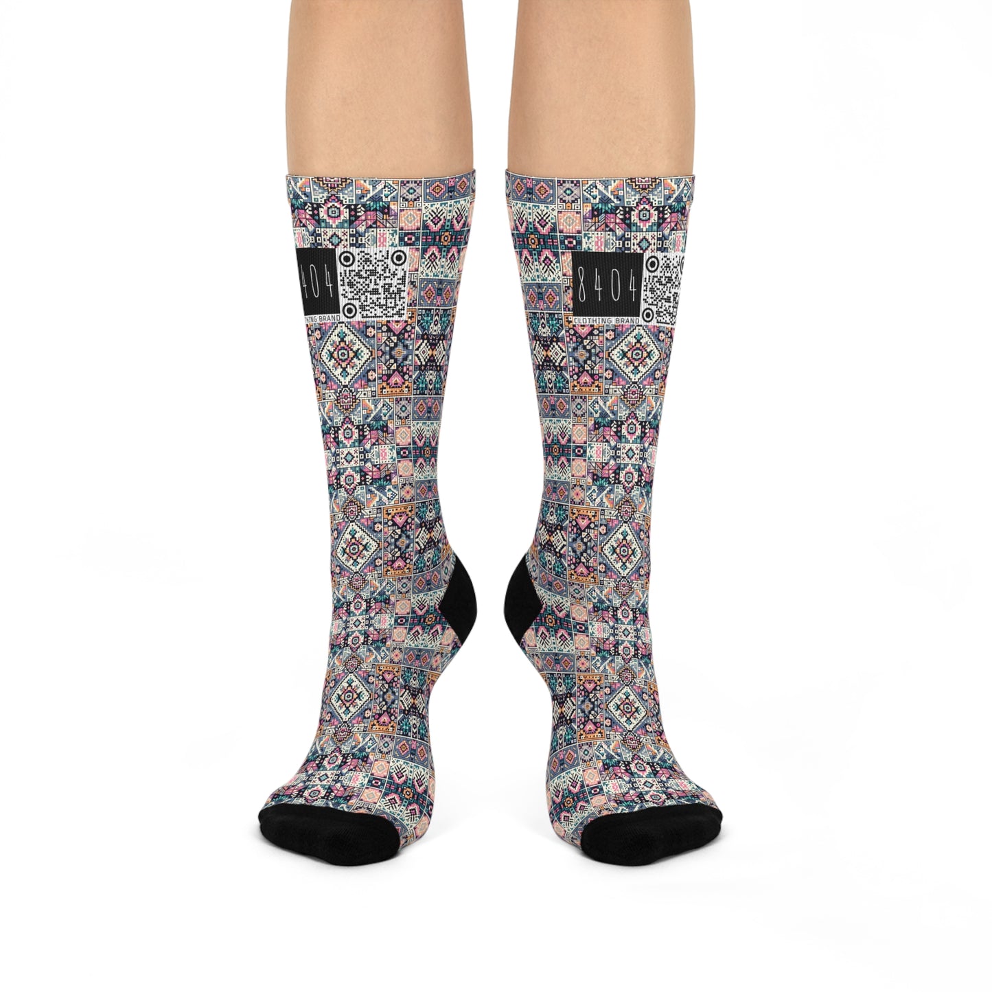 Digital Artisanal Fusion Digital Artisanal Cushioned Crew Socks - 8404 Design-65