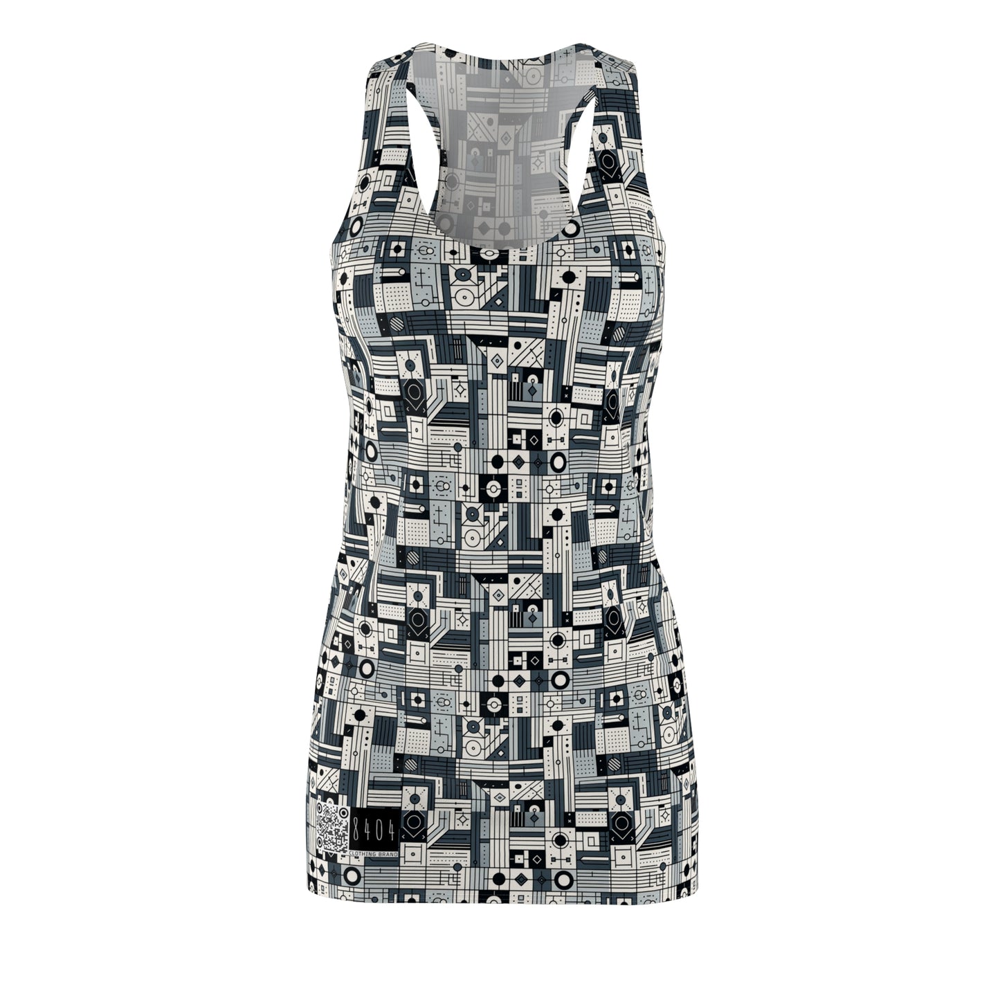 Digital Minimalism Minimalist Tech Women's Cut & Sew Racerback Dress - 8404 Design-49
